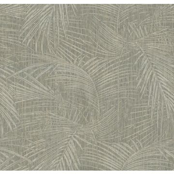 Della Palm Dark Taupe Wallpaper