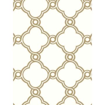 Open Trellis Gold Metallic Wallpaper