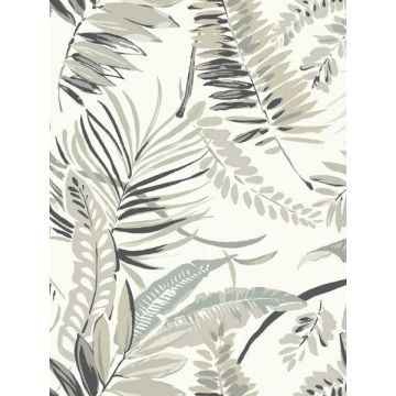 Tropical Toss White Wallpaper