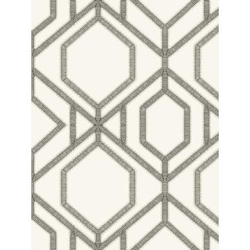 Sawgrass Trellis White and Taupe Wallpaper