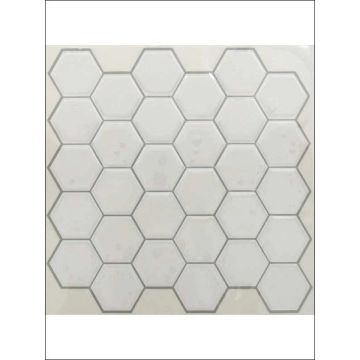 Hexagon StickTiles White Wallpaper