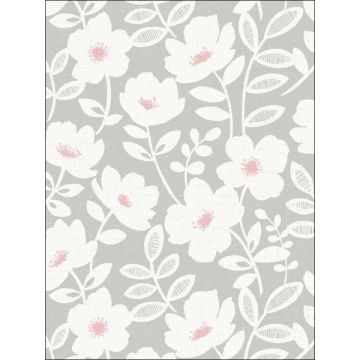 Bergman Scandi Flower Pink Wallpaper