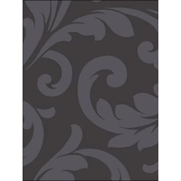Hyatt Scroll Black Wallpaper