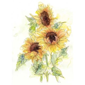 Girasol 4 Panel Yellow Mural