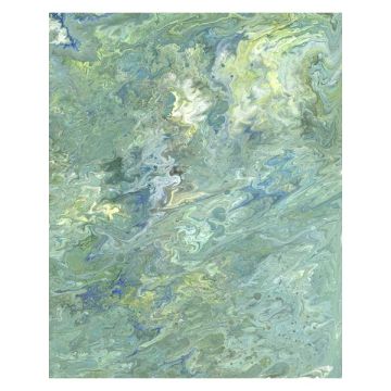 Flow Reflection 4 Panel Blue Mural