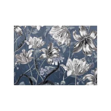 Merian 7 Panel Blue Mural