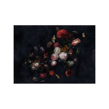 Amsterdam Flowers 7 Panel Black Mural
