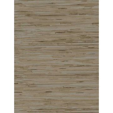 Lustrous Grasscloth Silver and Taupe Wallpaper