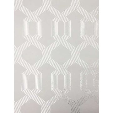 Viva Lounge Silver Metallic Wallpaper