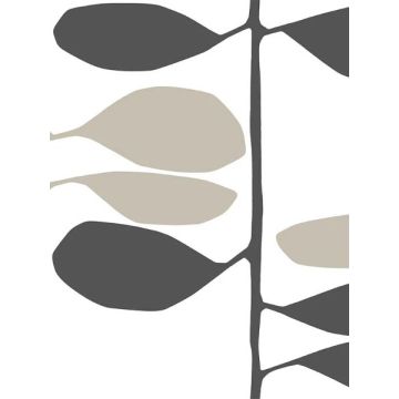 Sculpted Vines Carbon & Linen Wallpaper