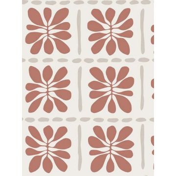 Mimosa Fleur Terracotta Wallpaper