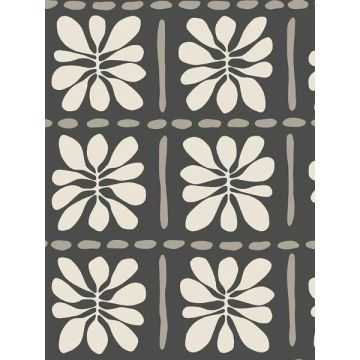 Mimosa Fleur Carbon Black Wallpaper