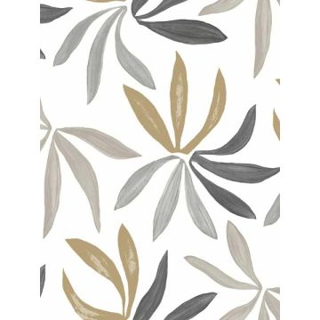 Little Garden Graphite & Gold Wallpaper