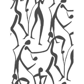 Joyful Dancers Carbon Black Wallpaper