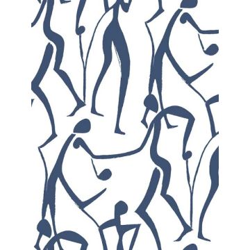 Joyful Dancers Ultramarine Wallpaper