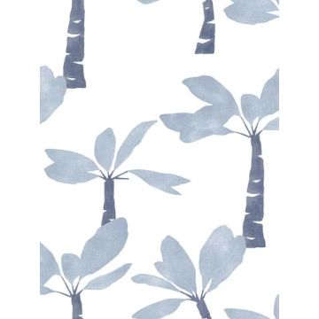 Painted Oasis Ultramarine Wallpaper