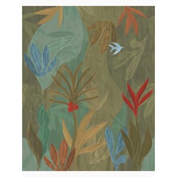 Chambord Gardens Leaf & Olive Mural