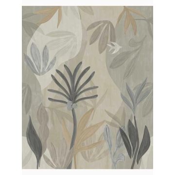 Chambord Gardens Graphite & Carbon Mural