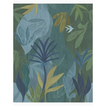 Chambord Gardens Ultramarine Mural