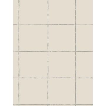 La Vitre Plaid Lichen Grey Wallpaper