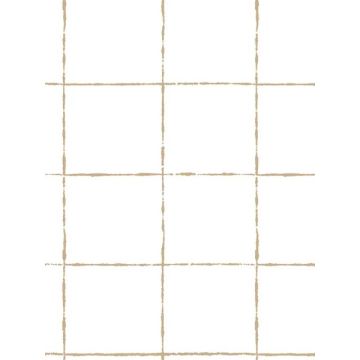 La Vitre Plaid Gold Wallpaper