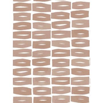 Modernist Motif Terracotta Wallpaper