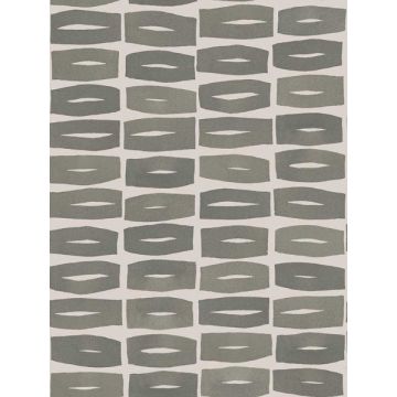 Modernist Motif Carbon Black Wallpaper