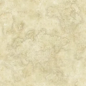 Hardings Beige World Map Wallpaper Sidewall Chesapeake DLR47543