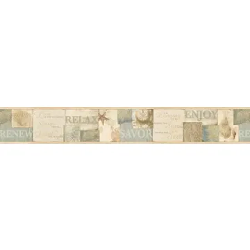 Sagamore Beige Cape Cod wallpaper border Chesapeake DLR53512B