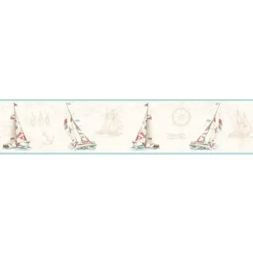 Destin Salmon Water'S Edge wallpaper border Chesapeake DLR53592B