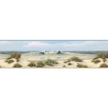 Falmouth Beige Dunes wallpaper border Chesapeake DLR53611B