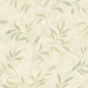 Sanibel Beige Leaf Trail Wallpaper Sidewall Chesapeake DLR54512