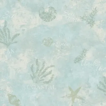 Marina Aqua Scenic Seaside Wallpaper Sidewall Chesapeake DLR54573