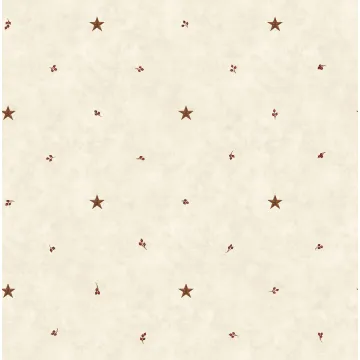 Neutrals Barn Star & Sprigs Wallpaper Sidewall Chesapeake FFR09061