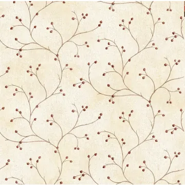 Taupe Rosehip Trail Wallpaper Sidewall Chesapeake FFR16154