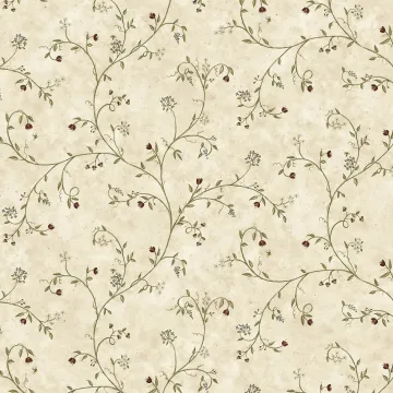 Neutral Wildflower Trail Wallpaper Sidewall Chesapeake FFR66163