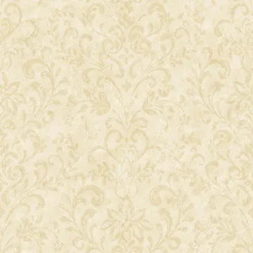 Beige Country Damask Wallpaper Sidewall Chesapeake FFR66345