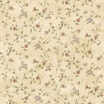 Cream Antique Floral Vine Wallpaper Sidewall Chesapeake FFR66362
