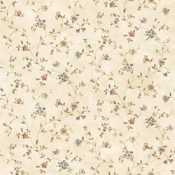 Beige Antique Floral Vine Wallpaper Sidewall Chesapeake FFR66364