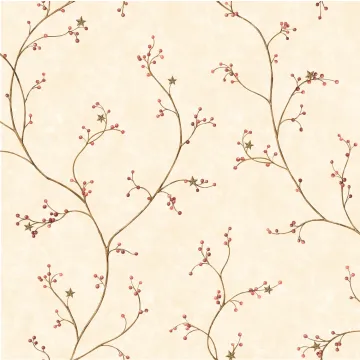 Felicia Rose Star Berry Vine Wallpaper Sidewall Chesapeake PUR44034