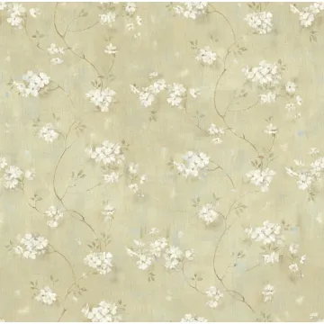 Braham Green Country Floral Scroll Wallpaper Sidewall Chesapeake PUR44103