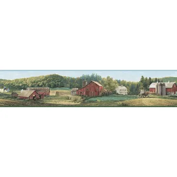 Winder Sage Luther'S Farm Wallpaper Border Chesapeake TLL01522B