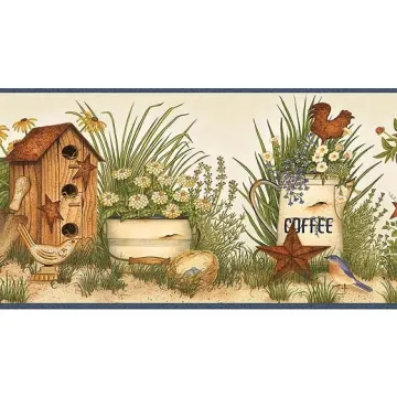 Blue Garden Collectibles Wallpaper Border