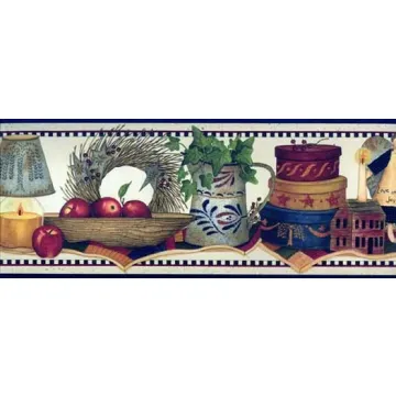 Punched Tin Still Life Wallpaper Border