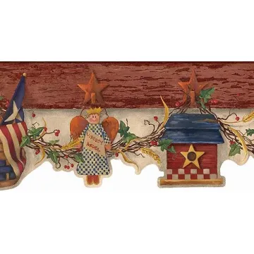 Patriotic Liberty Angel Wallpaper Border - Chesapeake