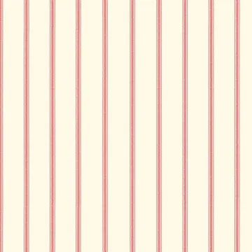 AB27619 Ticking Stripe Wallpaper Red, Cream Abby Rose 3 Norwall Wallcovering