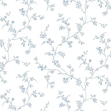 AB27624 Allison's Trail Wallpaper Blue Pretty Prints 4 Norwall Wallcovering