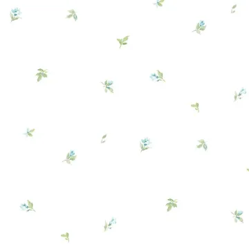 AB27627 Camille's Mini Wallpaper Blue, Green Abby Rose 3 Norwall Wallcovering