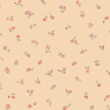 AB27650 Shabby Rose Buds Wallpaper Beige, Red, Purple, Green Abby 3 Norwall Wallcovering