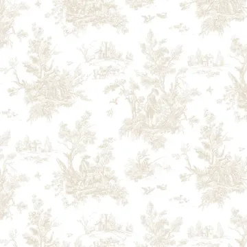 AB27655 Toile Wallpaper Beige Abby Rose 3 Norwall Wallcovering